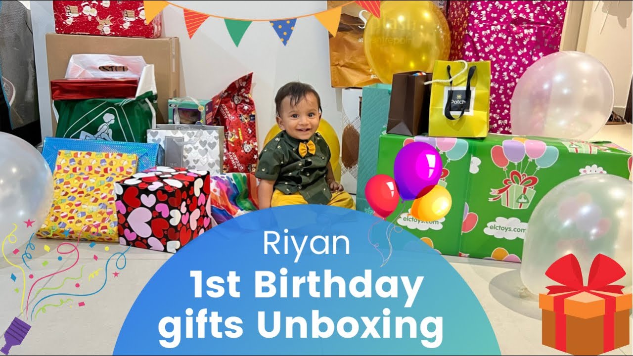 Riyan 1st birthday gifts Unboxing | 1st birthday gift ideas | opening 1st birthday gifts