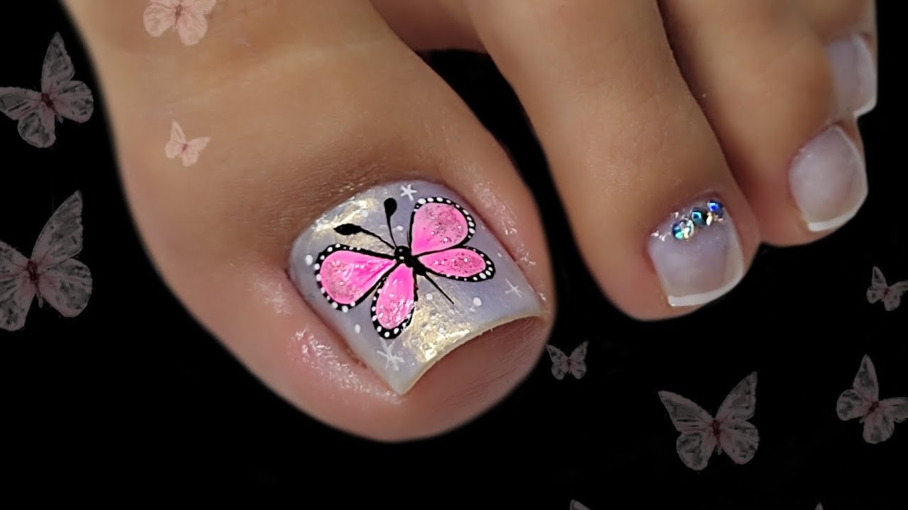 COMO decorar tus uñas con MARIPOSA 🦋#nailart #miarteentusuñas .