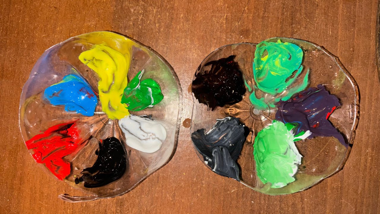 ASMR | How to Create New Colors Using Acrylic Paint - Satisfying Color Mixing #usa #art #rek #color