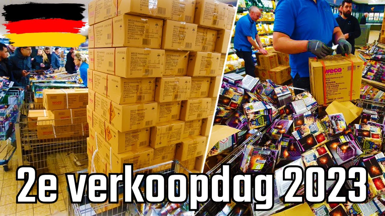 VUURWERK SHOPPEN DUITSLAND 2023-2024 | TWEEDE VERKOOPDAG (29 DECEMBER) | in Kranenburg en Kleve
