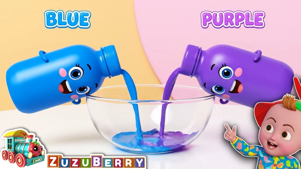 Color Mixing with Ollie! Learn Primary, Secondary & More | ZuzuBerry Kids 🎨🌈