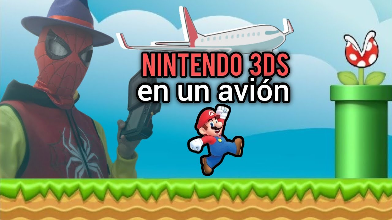 Jugando a Nintendo 3DS en un avión 