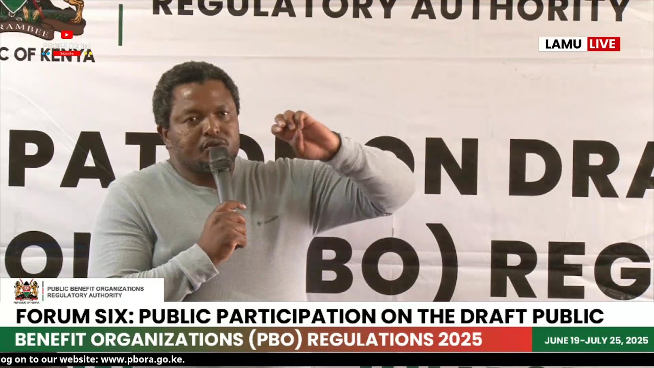 PUBLIC PARTICIPATION ON DRAFT PBO REGULATIONS, 2025- LAMU