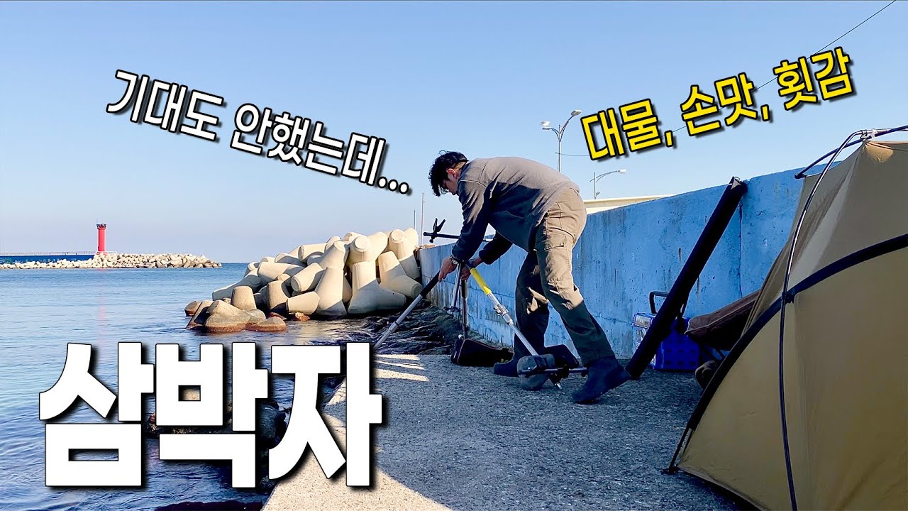 여기서 이만한 게 나온다고? 역대급 대물에 자급자족 횟감까지 (포항 캠낚)