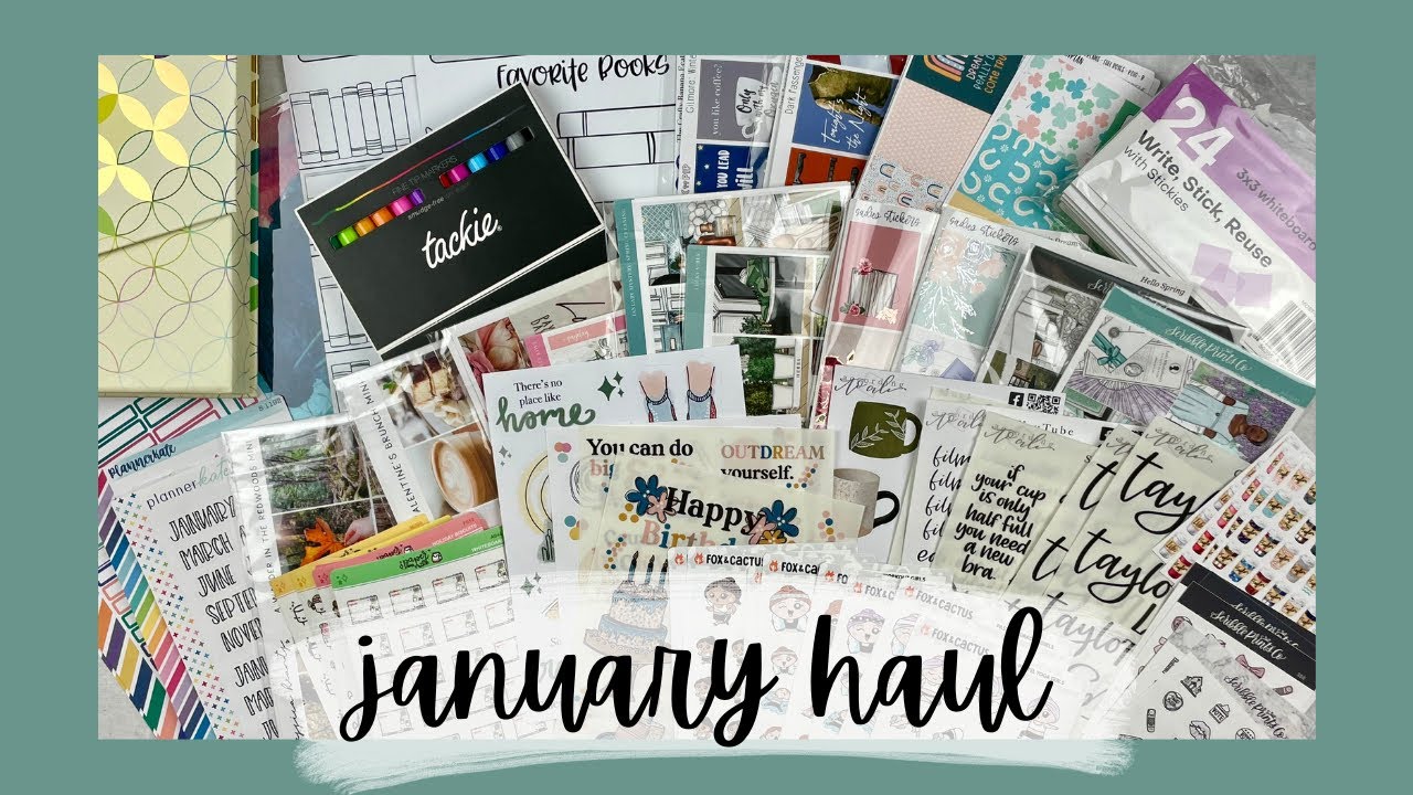 JANUARY 2022 HAUL | weekly sticker kits, decorative and functional stickers, stationery, & more!