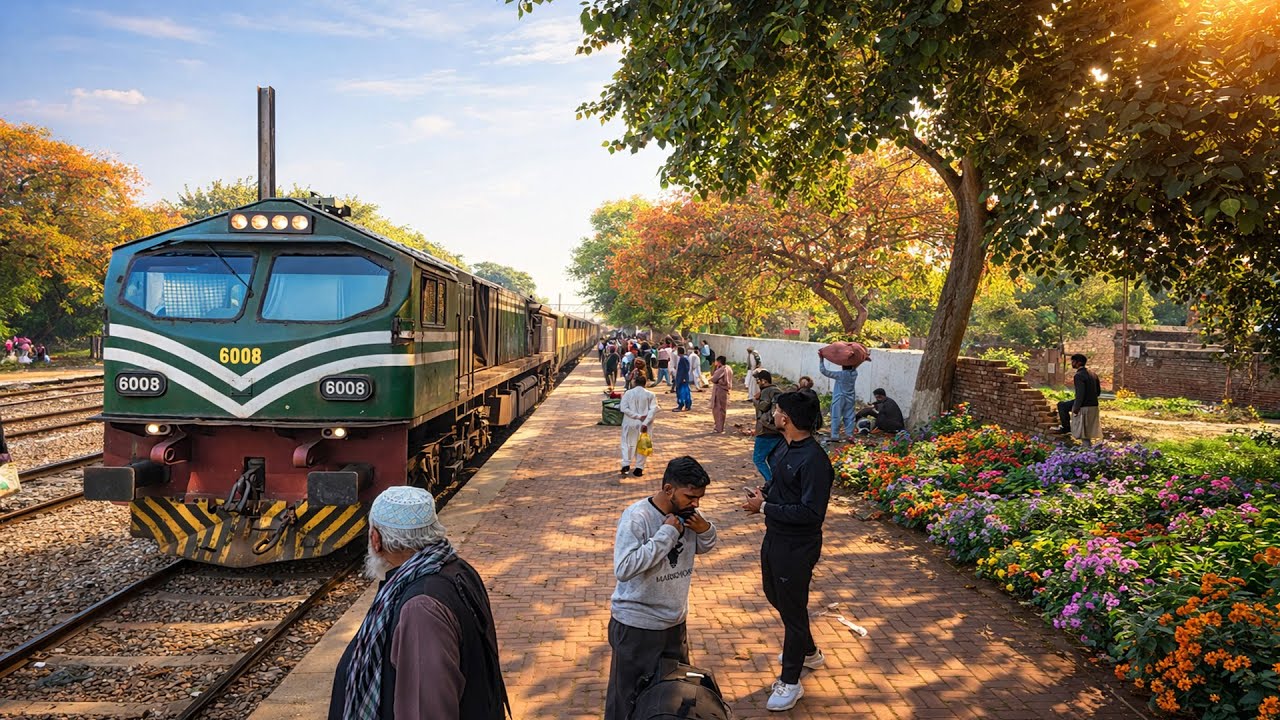 Live view from Locomotive Cab train journey from Train driver cab front view