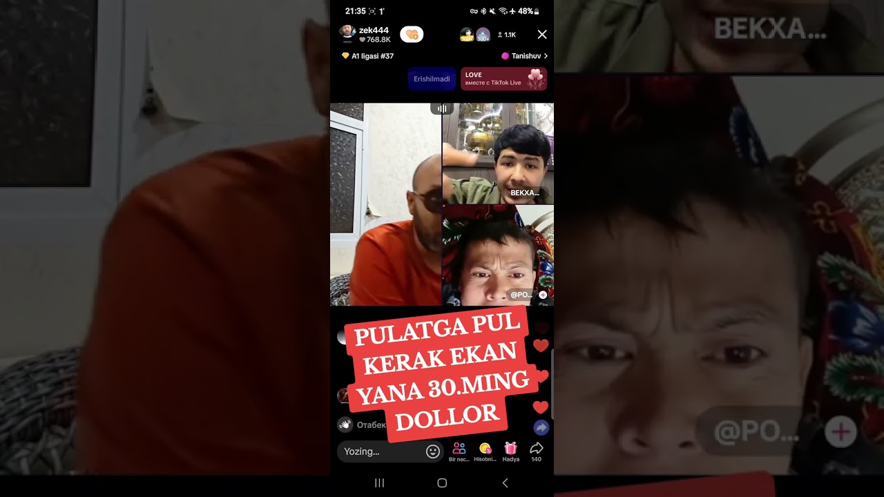 Po'lat yana bekhandan pul so'radi 1 qisim