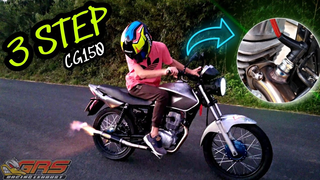 3 STEP NA CG 150 CARBURADA COM ESCAPAMENTO GRS RACING!🔥