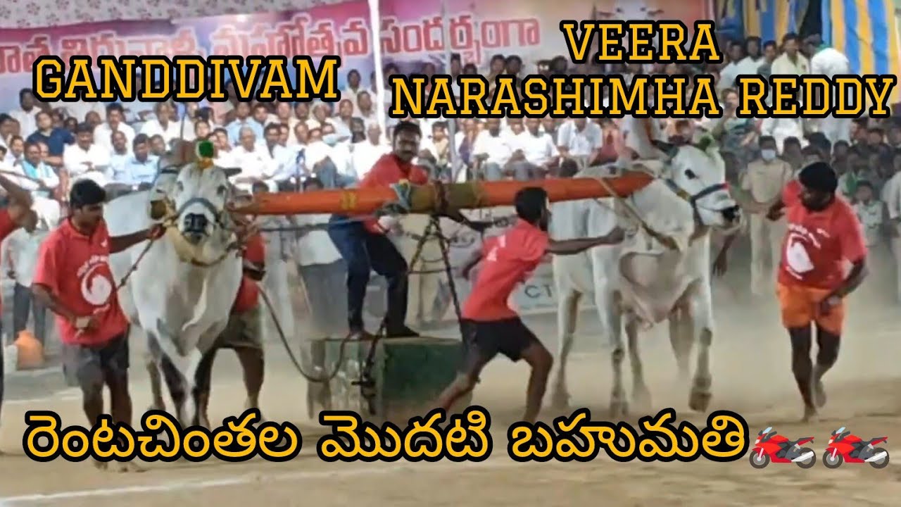 SSR BULLS🔥GANDIVAM🤝VEERA NARASHIMHA REDDY🔥 రెంటచింతల మొదటి బహుమతి బుల్లెట్ బైక్