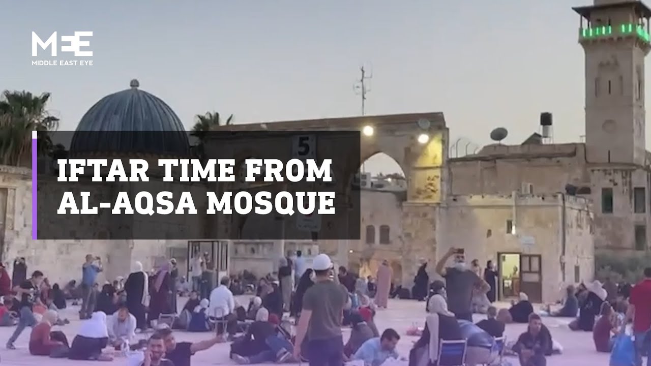 Iftar time from al-Aqsa Mosque