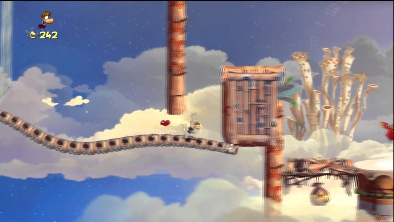 Rayman Origins 100% [12]  Desert of Dijiridoos - Skyward Sonata