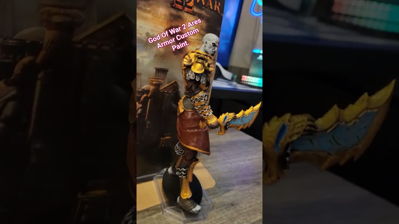 God War 2 Ares Armor Custom Figure Paint Job. In honor of the Trilogy being made💯🔥