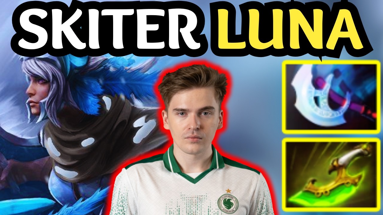 🔥 Skiter LUNA Carry Masterclass &mdash; Moon Glaives & Eclipse Destroy Every Fight! | Dota 2 Carry