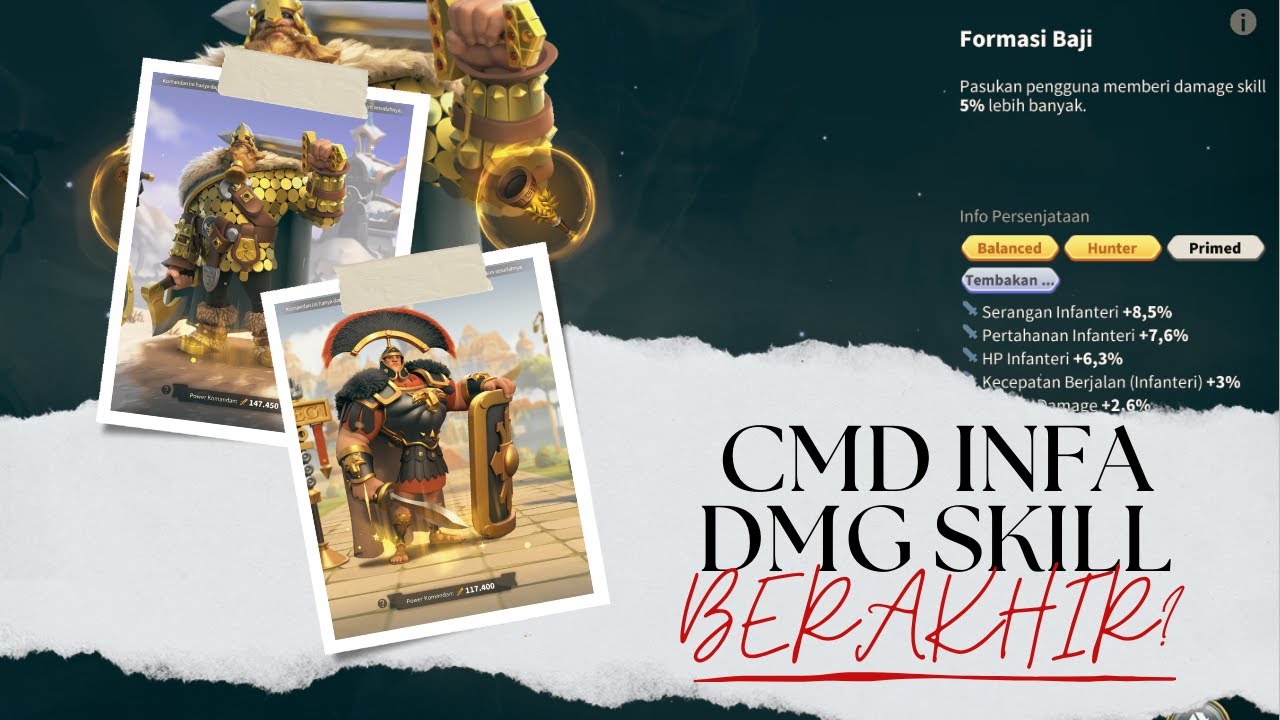 Persiapan komandan terbaru infantry, sudah saatnya melupakan komandan damage skill? 🥀
