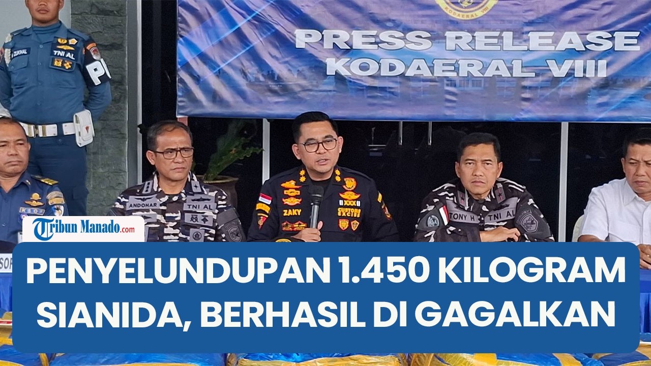 Penyelundupan 1.450 Kg Sianida di Gagalkan Kodaeral VIII Tim Satgas Intelmar Kerapu &Bea Cukai Sulut