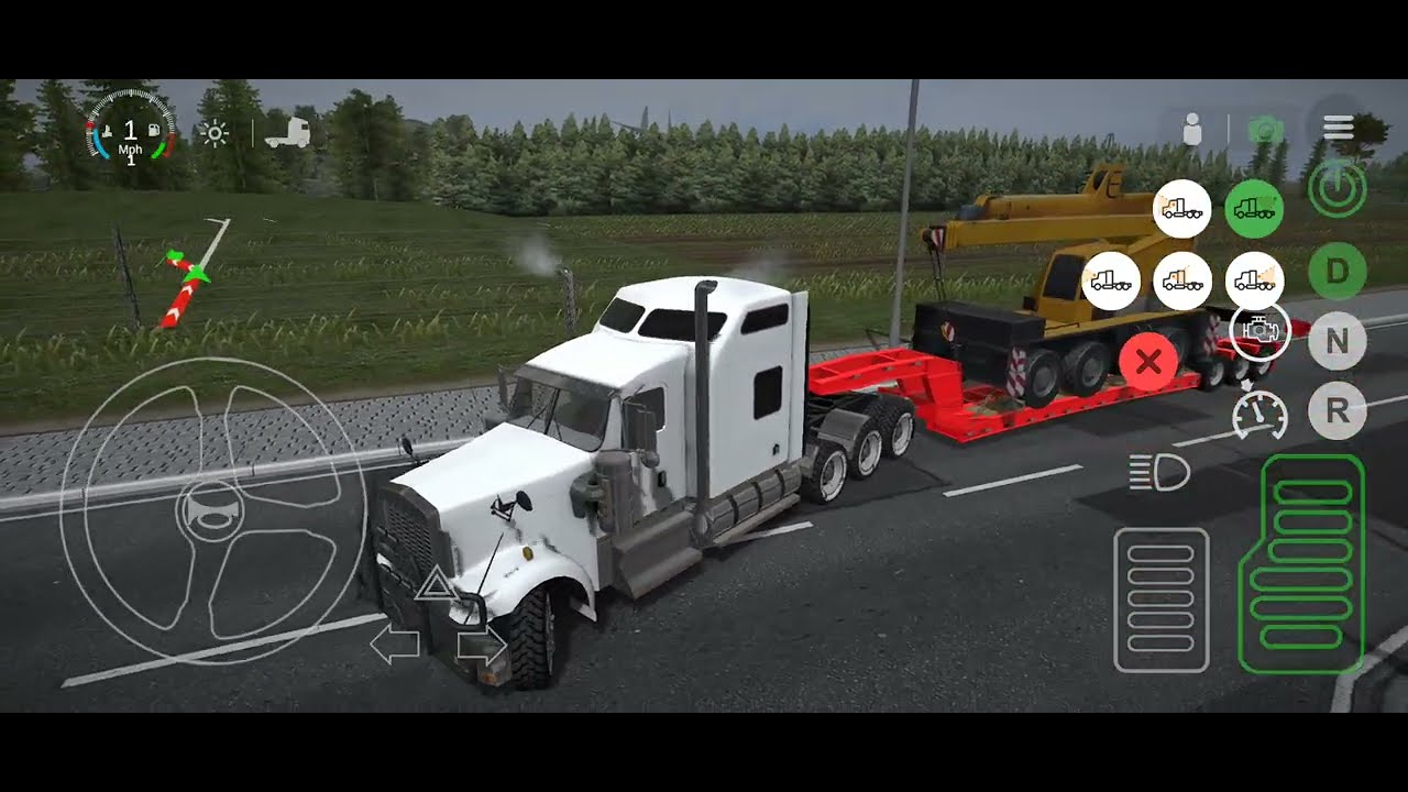 Universal truck simulator game play|| big vehicle escort|| UTS game