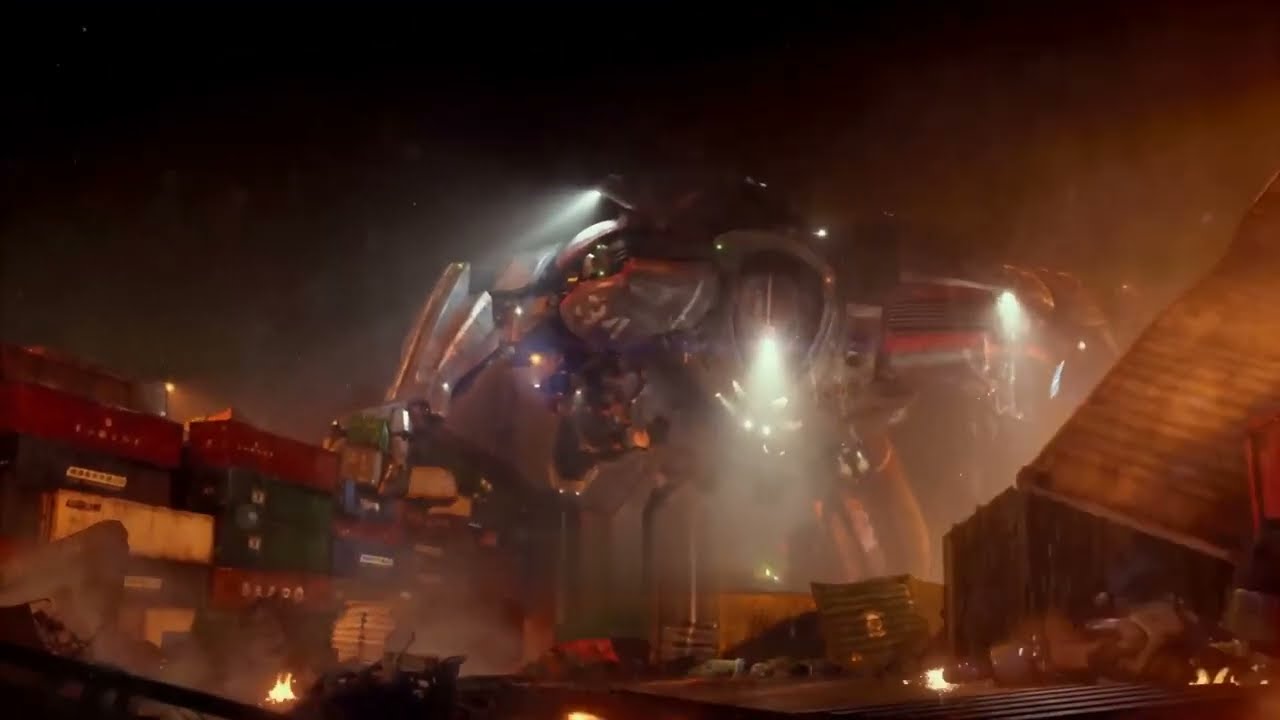 Pacific Rim. Gipsy Danger Jaegers VS Leatherback Otachi Hong Kong Battle