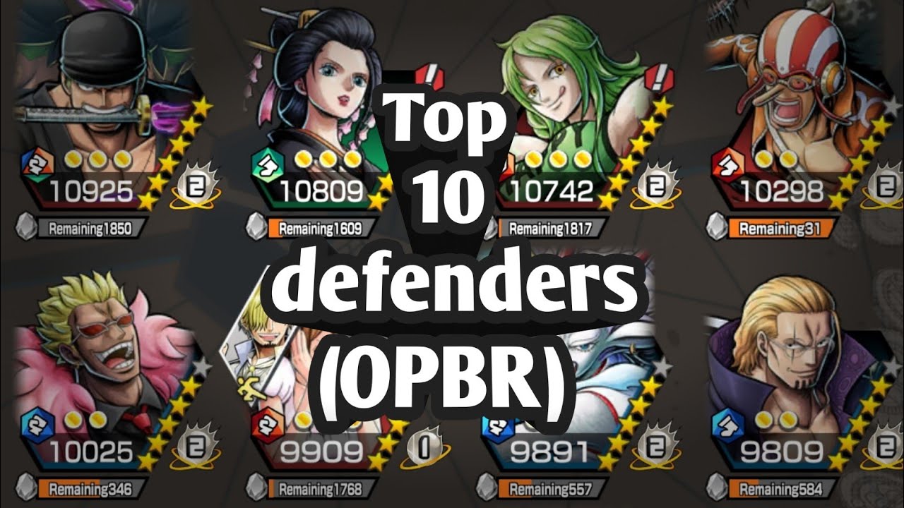 ONEPIECE BOUNDYRUSH top 10 defenders in Opbr