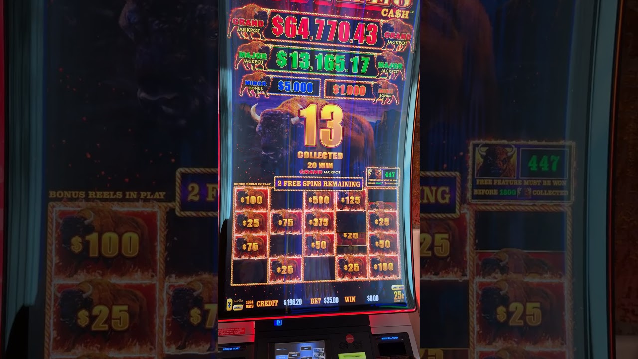 $25 High Limit Buffalo Cash Bonus! #highlimitslots  #casino #jackpot
