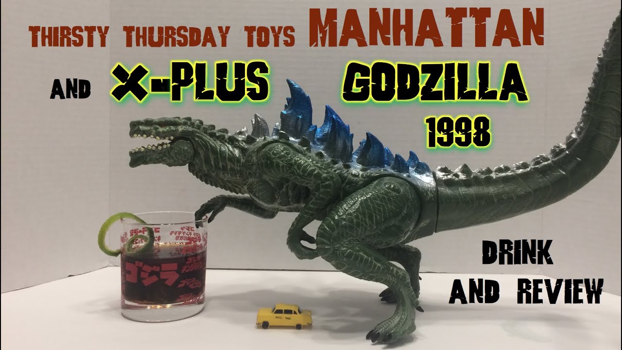Manhattan and X-Plus Godzilla 1998 garage kit (green version) review