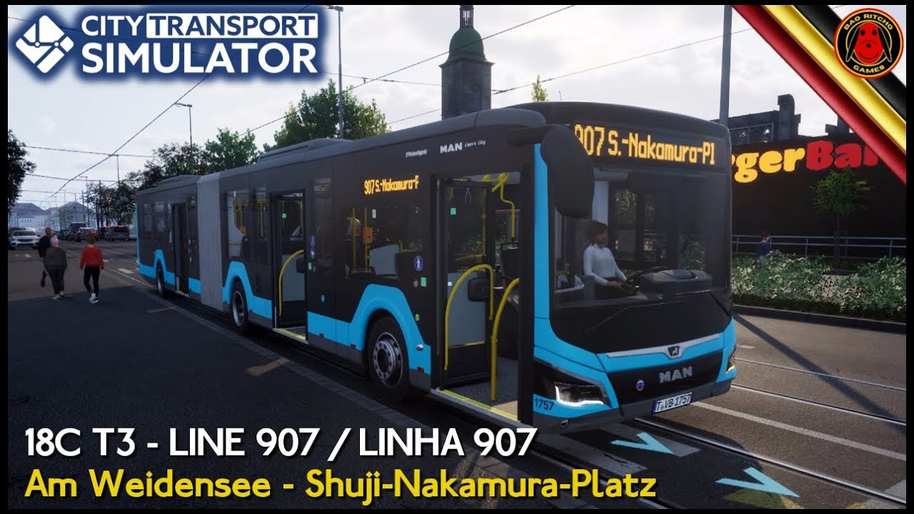 City Transport Simulator: Bus | 18C T3: Am Weidensee - Shuji-Nakamura-Platz (Linha 907)