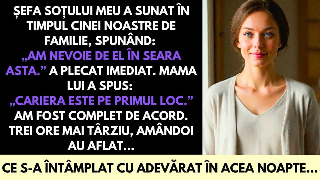 La Cina de Familie, Șeful A Spus „Am Nevoie De El Azi.” A Plecat—Mama A Aprobat