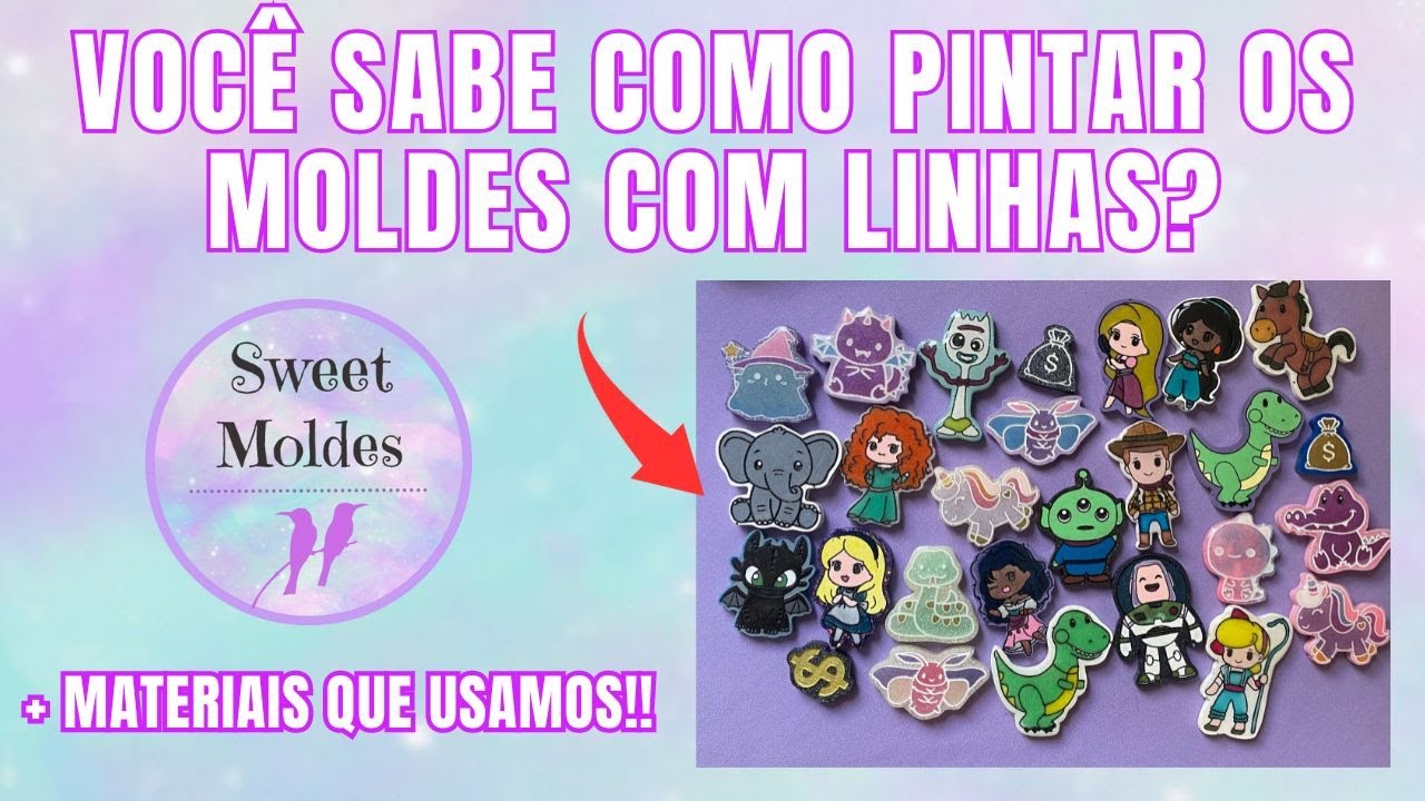 Como pintar os moldes com linhas? Passo a passo da Sweet Moldes parte 1!!
