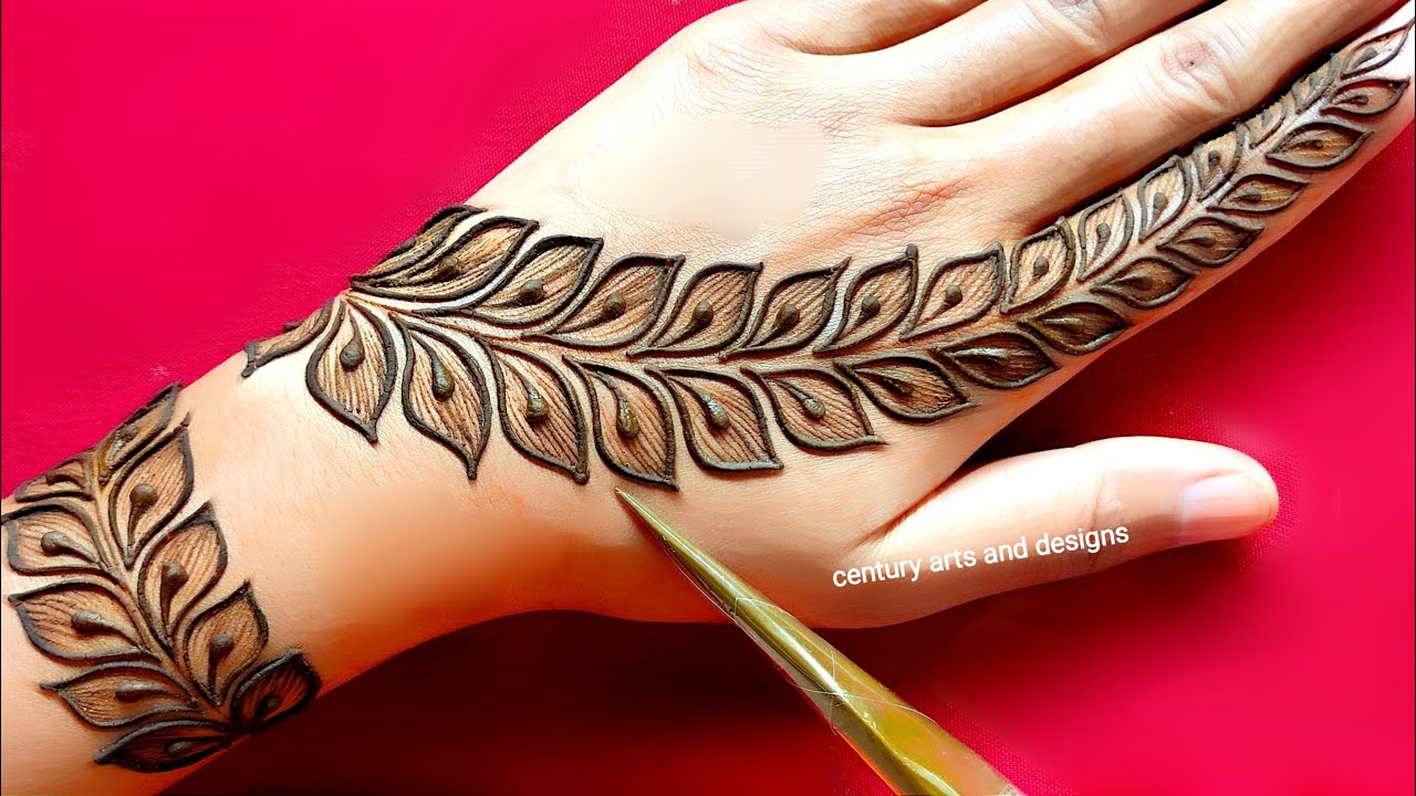 New stylish back hand mehndi design | easy mehndi design | mehndi ka design | mehndi design | mehndi