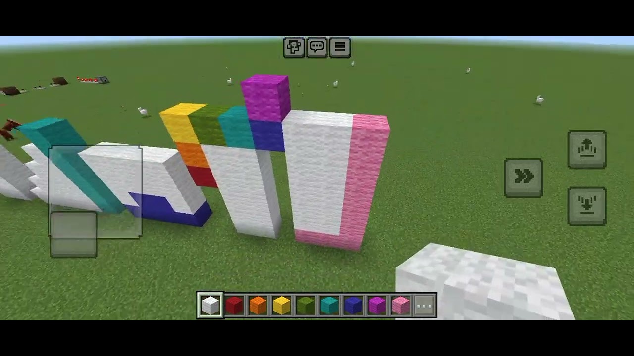 Me making numberblock on minecraft