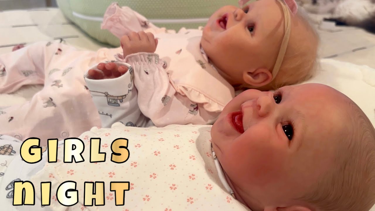 Night with 2 babies. Girls night in #reborn #rebornbaby #rebornlife reborn role play