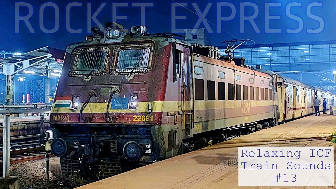 JOURNEY by ROCKET EXPRESS | MANGALORE to MADGAON | RELAXING ICF TRAIN SOUNDS #13 | INDIAN RAILWAYS