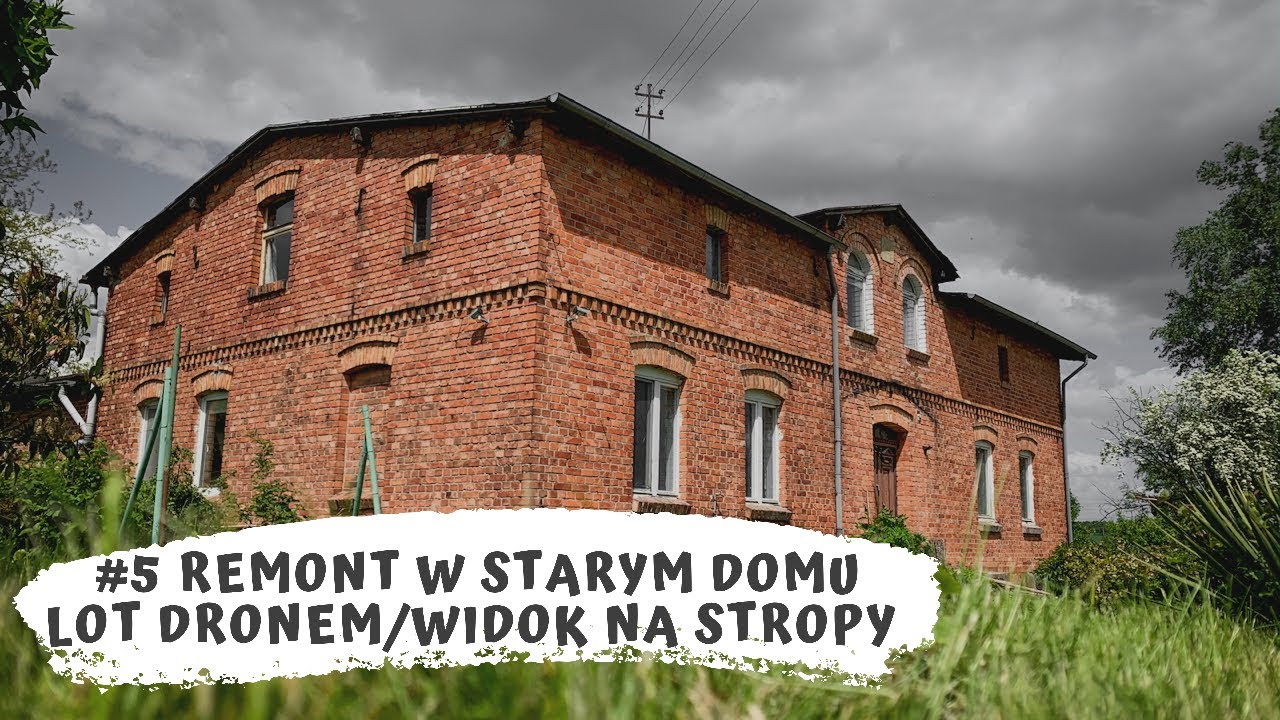 Jak wygląda strop przed wylewką styrobetonu, lot dronem po chacie.