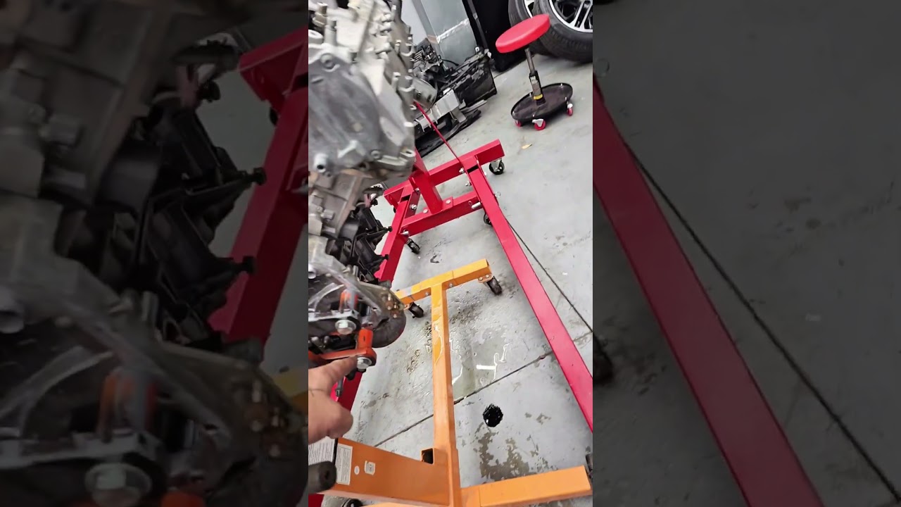 Mounting an Engine to an Engine Stand from an Engine Crane DIY #Engine #enginerebuild #enginestand