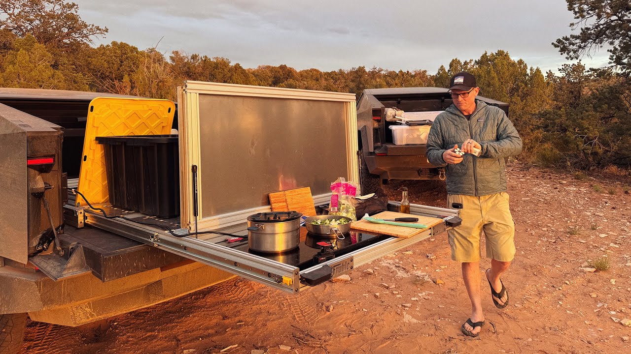 Cybertruck Bed Slide, Cargo Slide & Camp Kitchen | Fruble CyberSlide