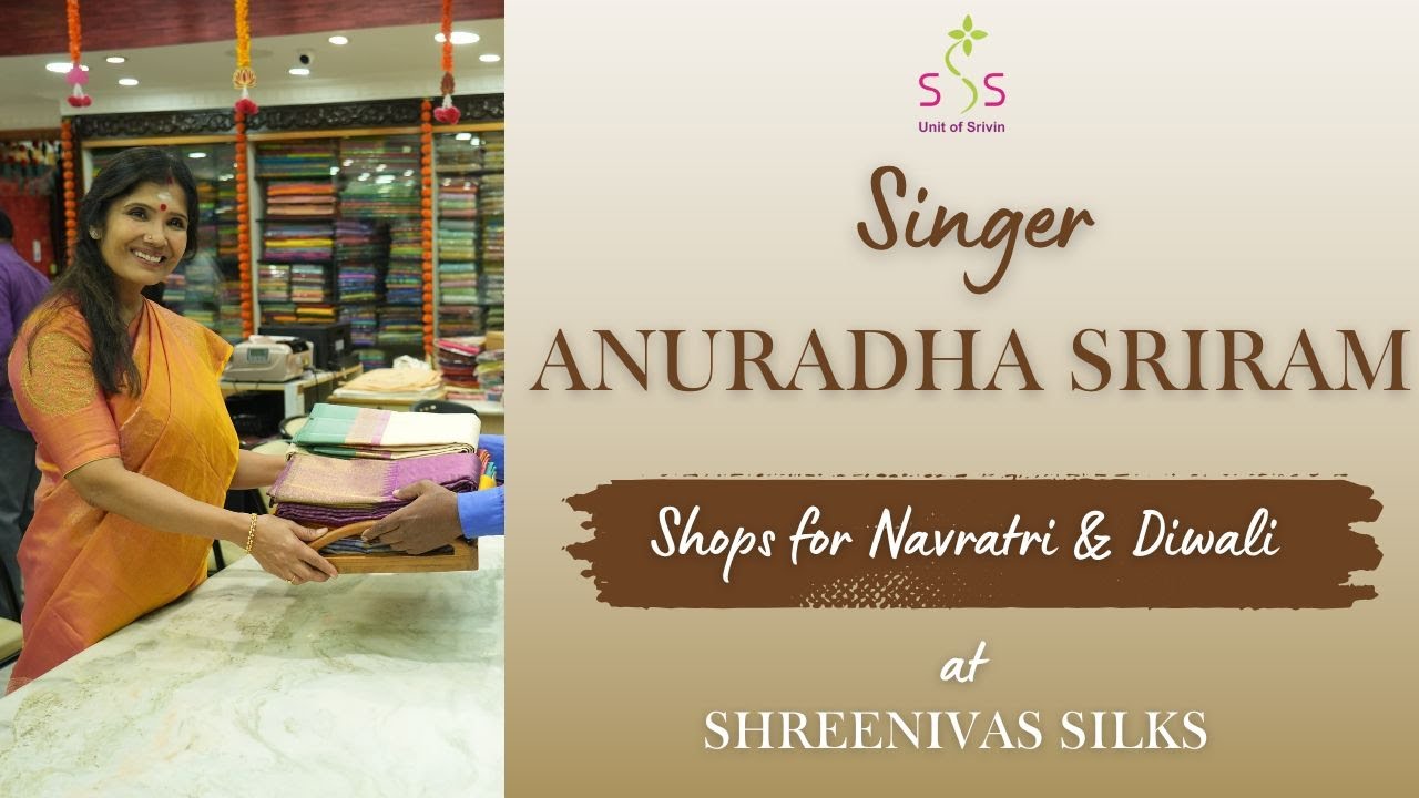 Singer Anuradha Sriram Visits Shreenivas Silks | Festive Saree Shopping for Navratri & Diwali
