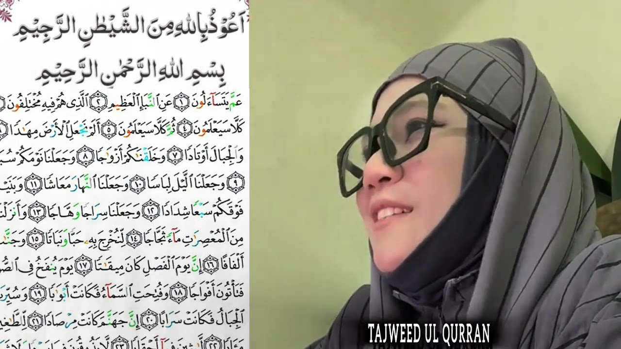 Tajweed Tauz and Tasmia  And Surah An Naba|تسمیہ| Beautiful Recite By Dr Haniah salwana Hafizhullal