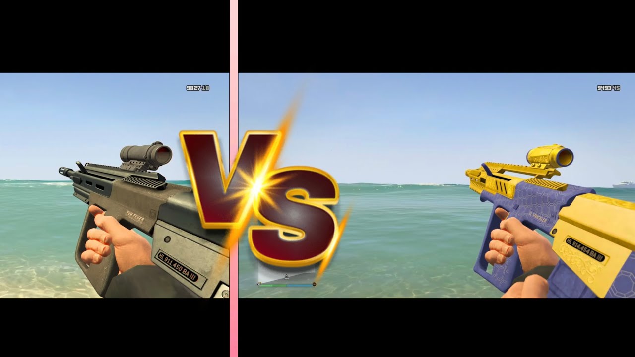 GTA ONLINE Military Rifle VS El Strickler Rifle