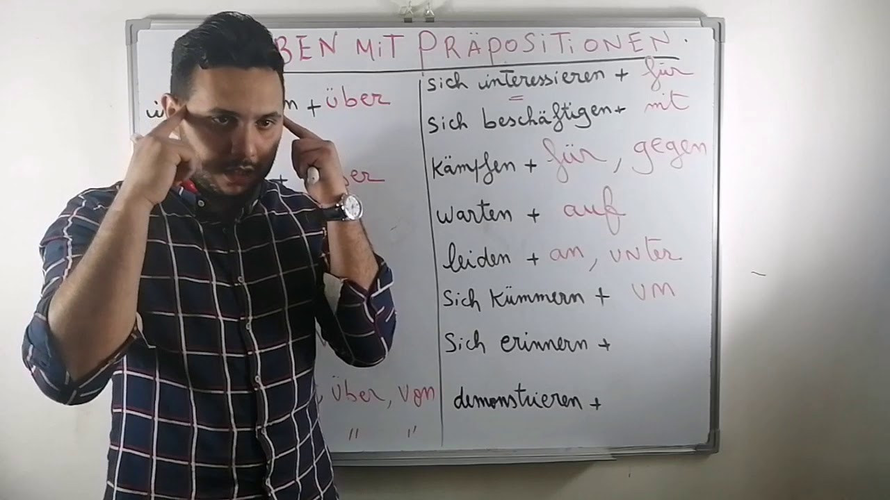 Verben mit Präposition أفعال حروف الجر