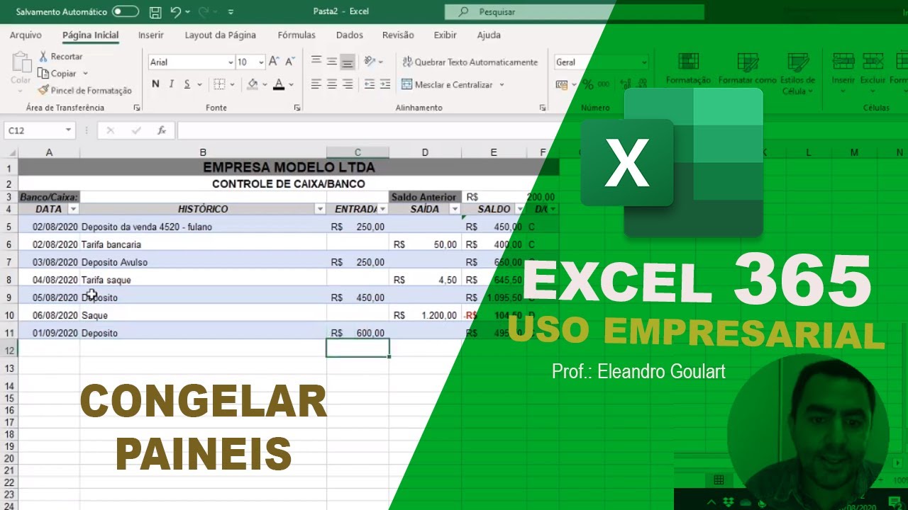 Aprenda Congelar Pain&eacute;is no Excel #excelempresarial