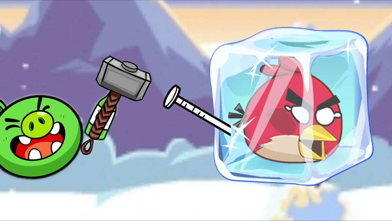 Angry Birds Frozen!! BREAK ICE CUBE TO UNFREEZE ANGRY BIRDS!