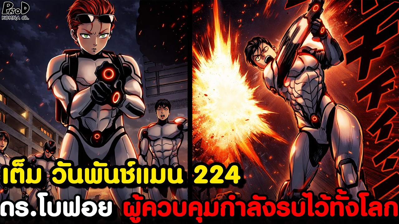 เต็ม วันพันช์แมน 224 - แตกไปสองศพ! ผู้นำนีโอฮีโร่พ่ายแพ้ยับ [KOMNA CHANNEL]
