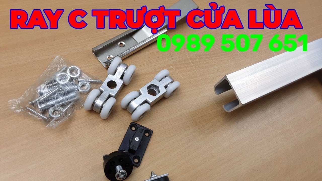 ray cua lua, ray c cua lua, phu kien cua lua, phu kien truot cua, thanh ray c truot cua lua