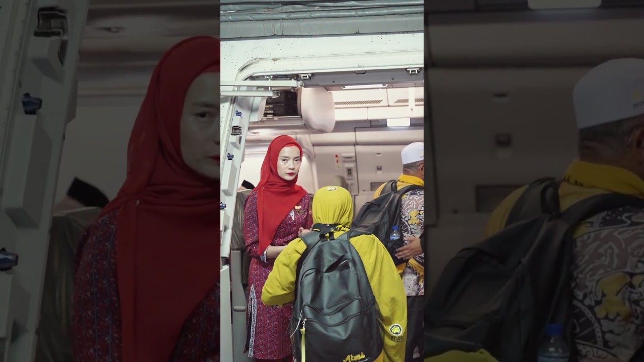 Процесс посадки для пожилых пассажиров хаджа