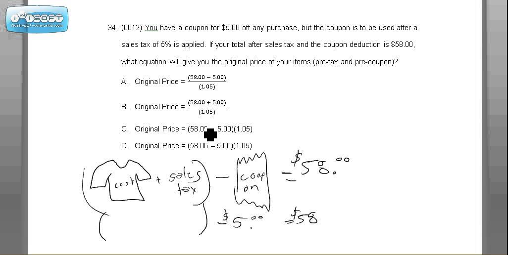 MTLE Basic Skills Mathematics Practice Exam - Question #34