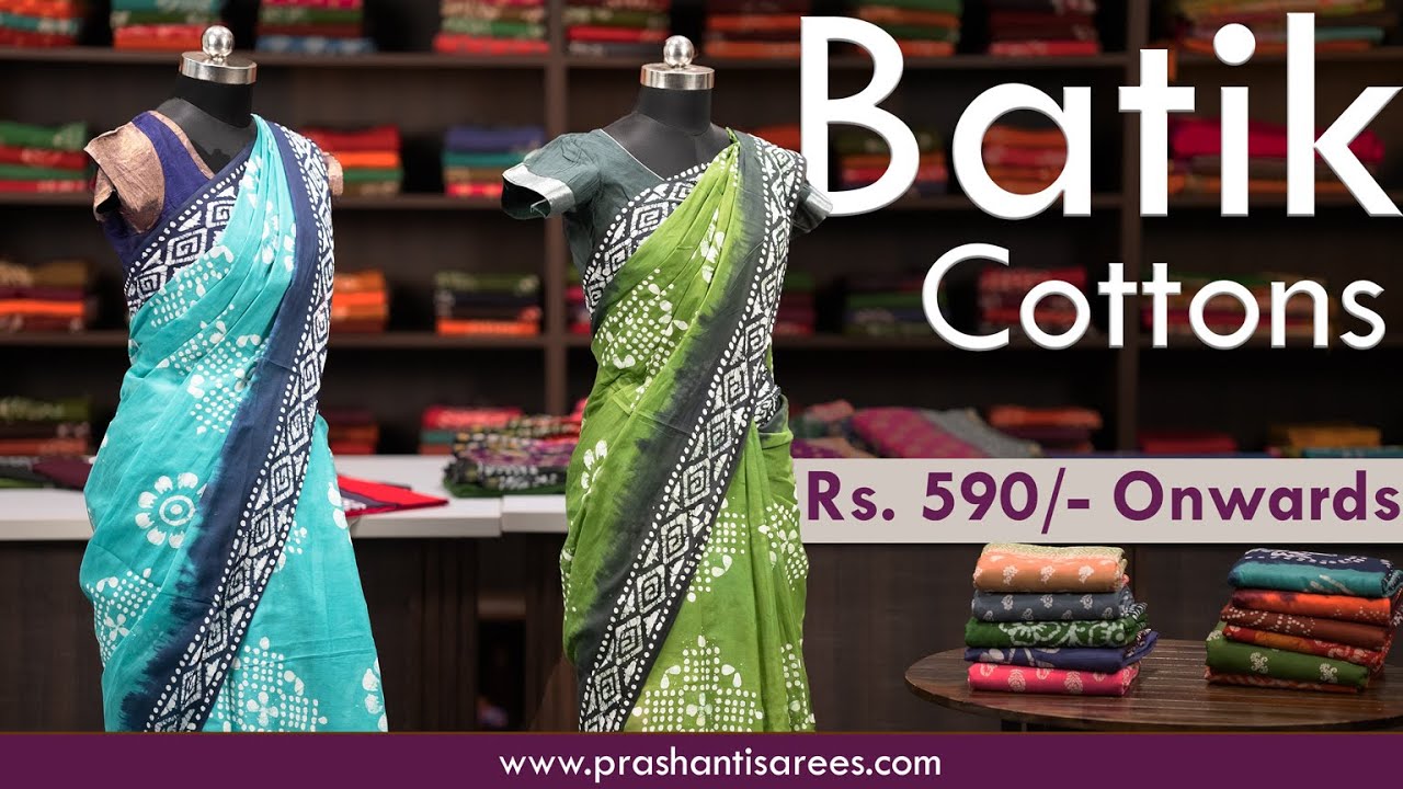 Batik Cotton Sarees | Prashanti | 8 June 2023