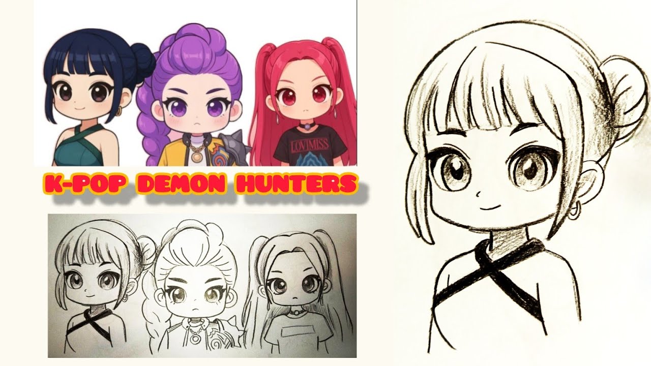 K-Pop Demon Hunters || Drawing || sketck || HUNTR/X || Zoey || fanart