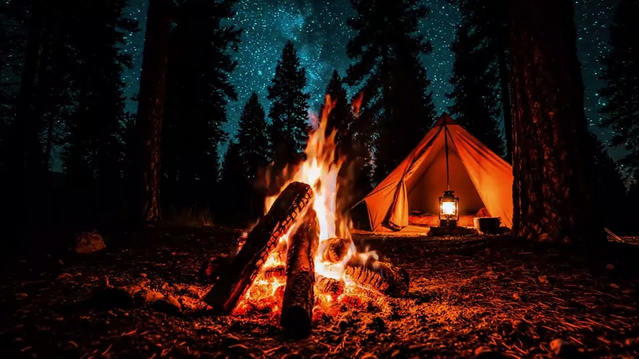 Crackling Fireplace Sounds | Cozy Campfire for Deep Relaxation & Sleep