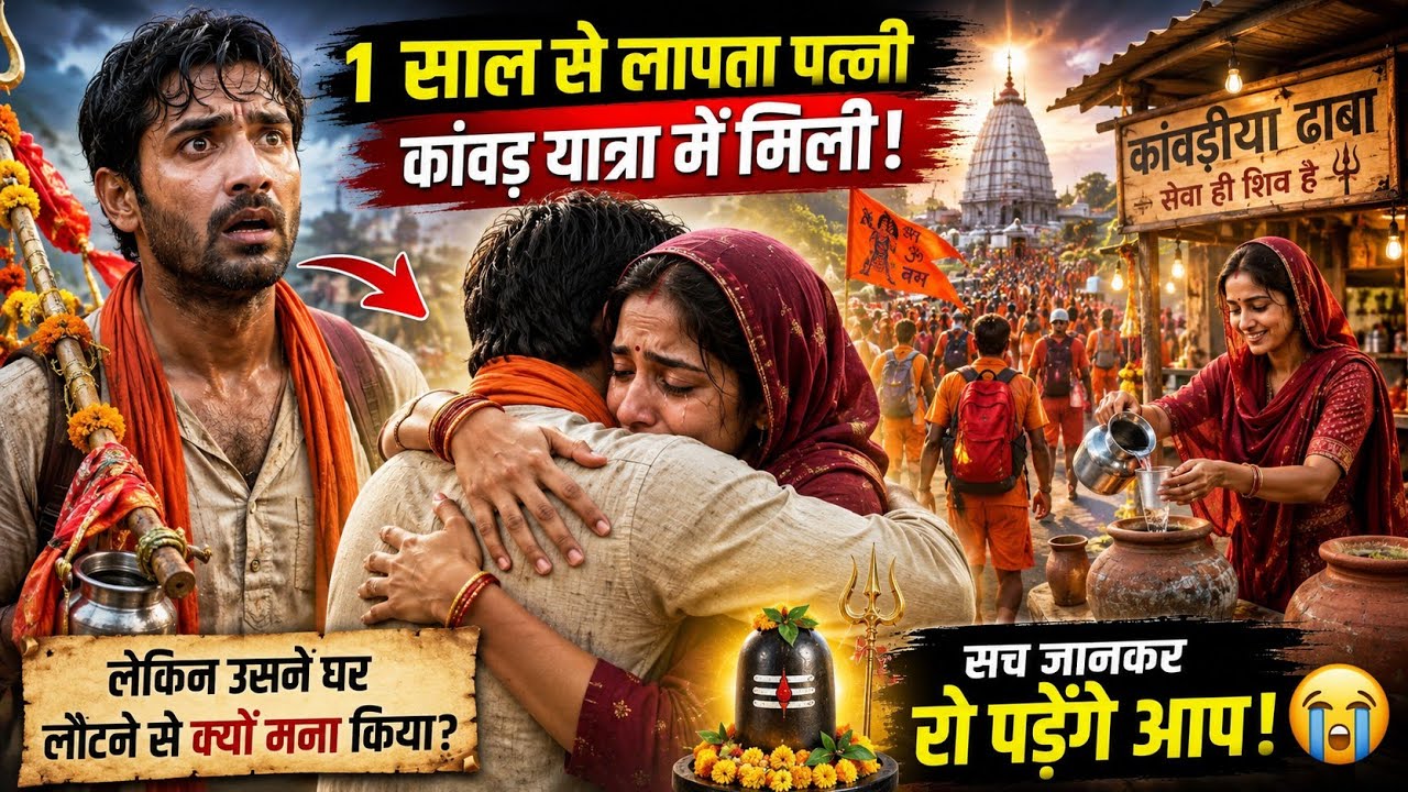कांवड़ यात्रा में मिली 1 साल से लापता पत्नी! 😱 फिर जो सच सामने आया | भावुक कहानी | Kanwar Yatra 