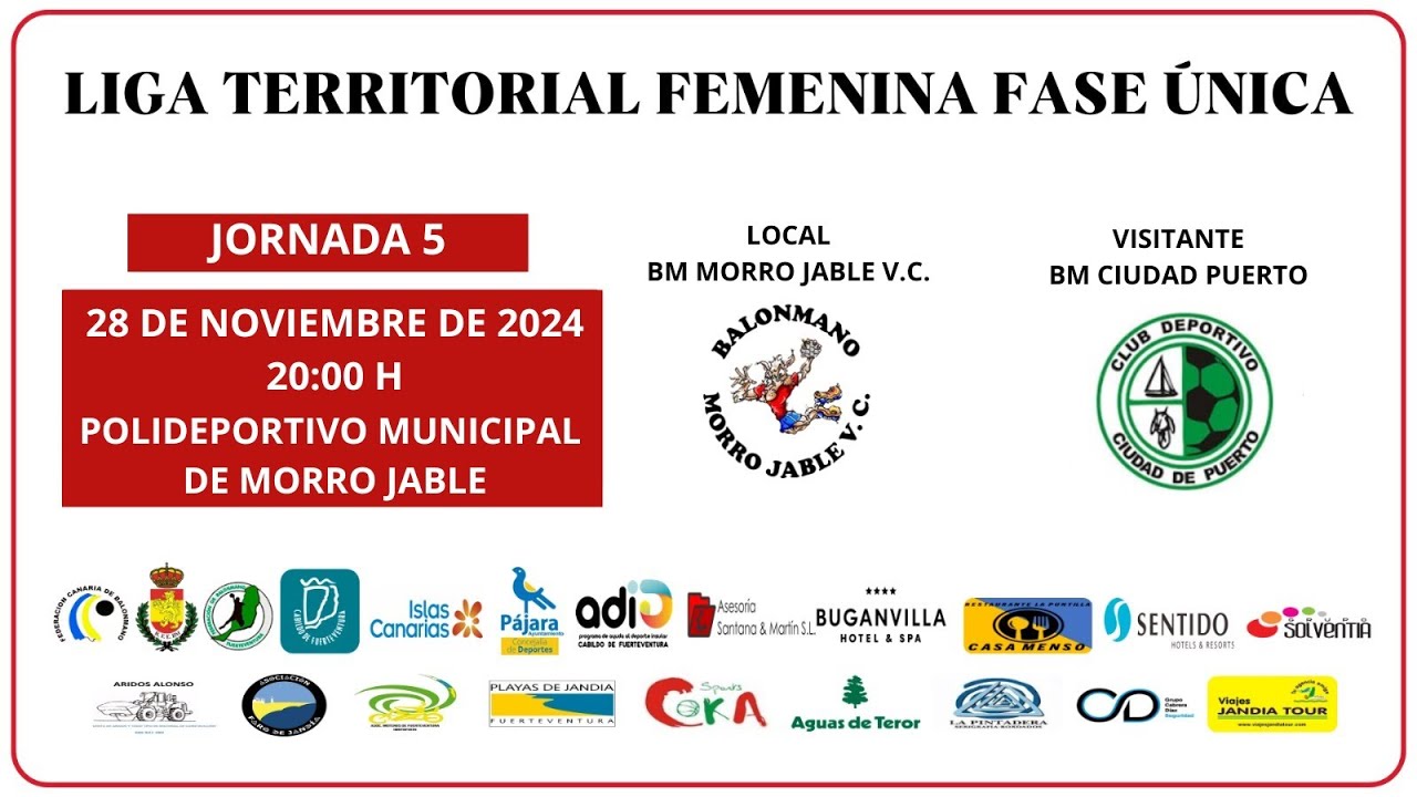 Deportivo Balonmano Morro Jable, y el  BM.Ciudad De Puerto