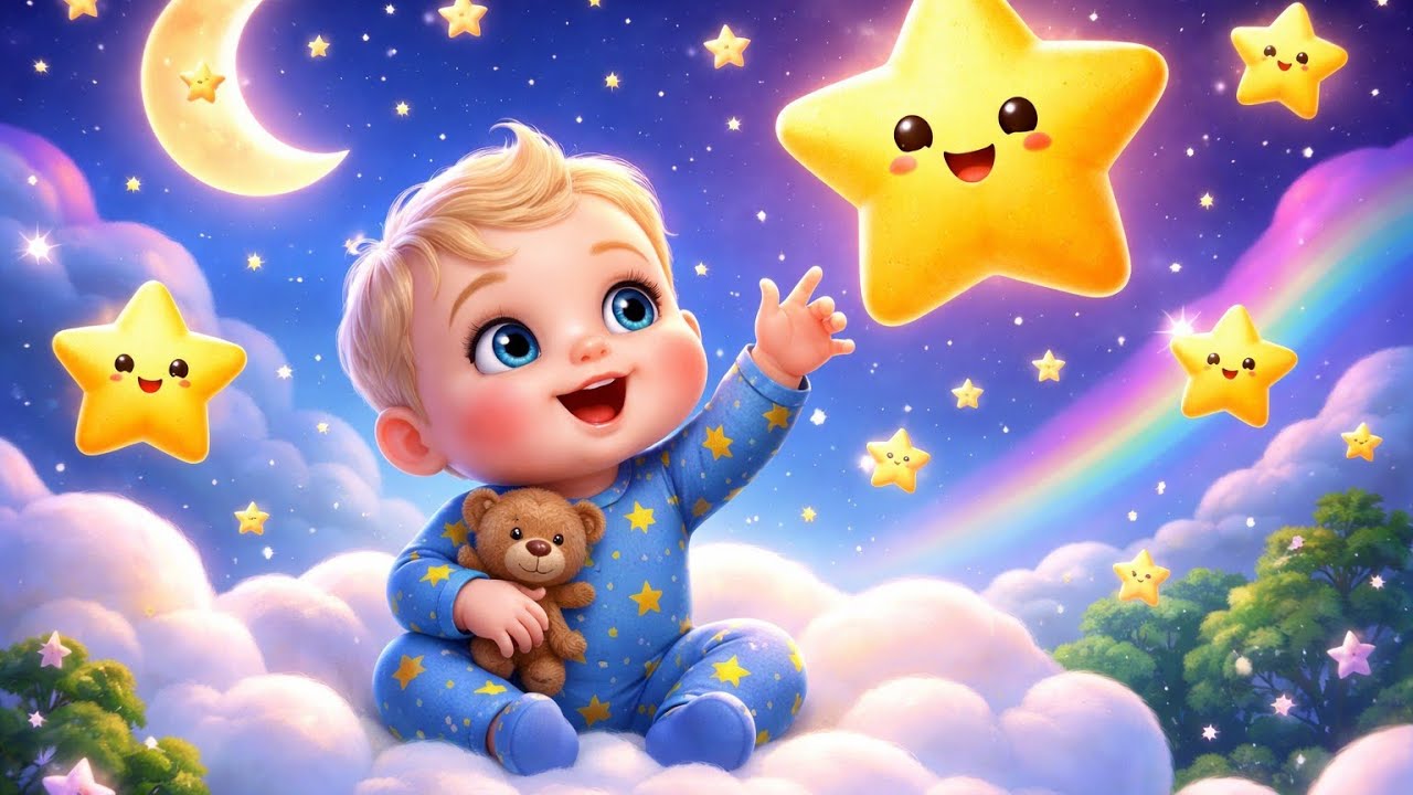 Twinkle Twinkle Little Star ⭐ Super Cute Baby Song | 3D Animated Nursery Rhymes & Lullabies